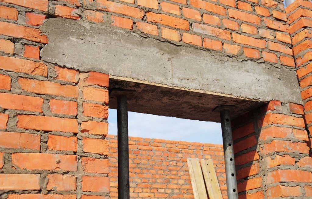 gros oeuvre linteaux ouverture morlanwelz ouverture mur nivellement coffrage mathieu vuyts fondation