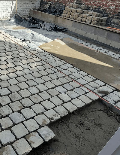 mathieu vuyts pavage dallage exterieur amenagement morlanwelz maconnerie construction muret sol